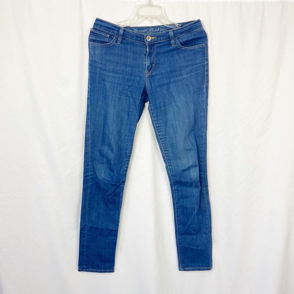 Levi’s Hi Rise Skinny Medium Wash Blue Jeans 28 Gem
